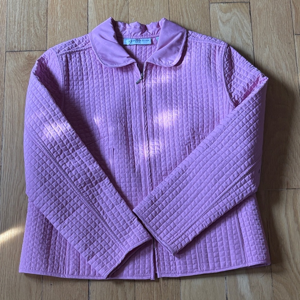 Marisa Christina Light Pink Quilted Utility Jacket